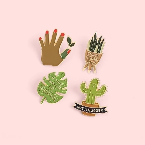 Fashion Pin Cactus Plant Alloy Stoving Varnish Unisex Brooches