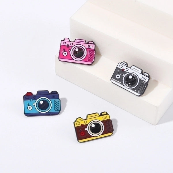 Fashion Pin Camera Alloy Stoving Varnish Unisex Hat Pin Brooches