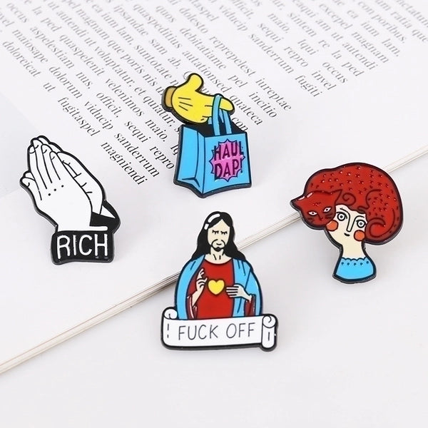 Fashion Pin Cartoon Alloy Plating Unisex Brooches