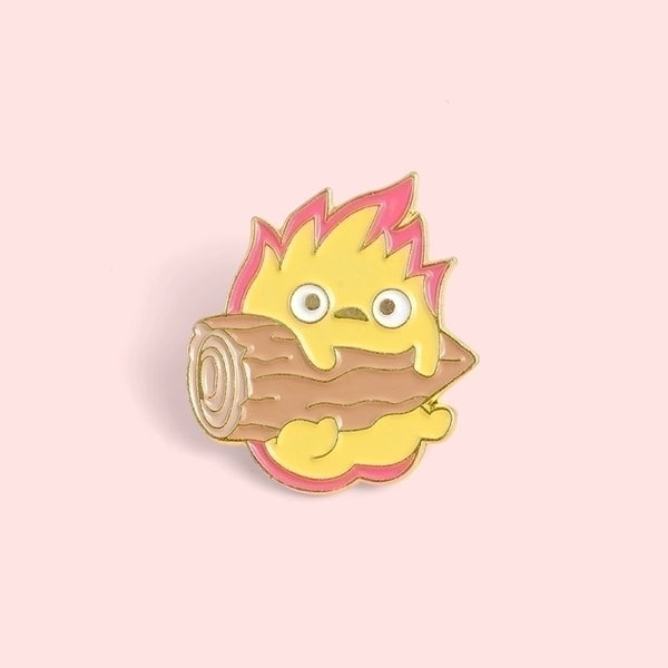 Fashion Pin Cartoon Character Flame Alloy Stoving Varnish Unisex Brooches