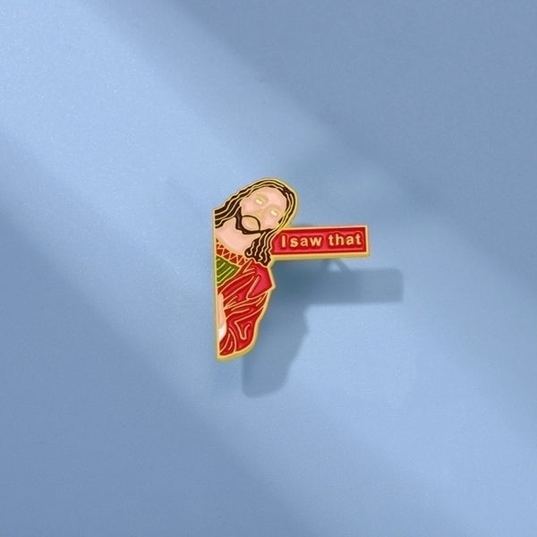 Fashion Pin Cartoon Letter Alloy Stoving Varnish Unisex Brooches