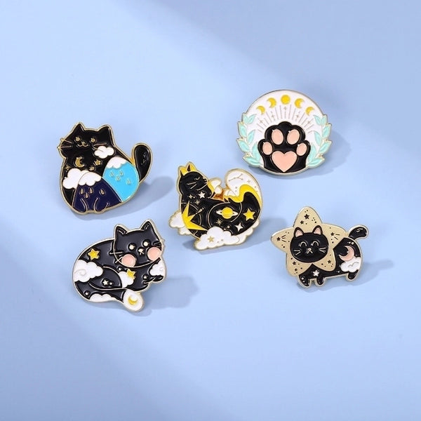 Fashion Pin Cat Alloy Plating Unisex Brooches