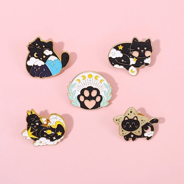 Fashion Pin Cat Alloy Plating Unisex Brooches