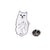 Fashion Pin Cat Alloy Stoving Varnish Unisex Brooches