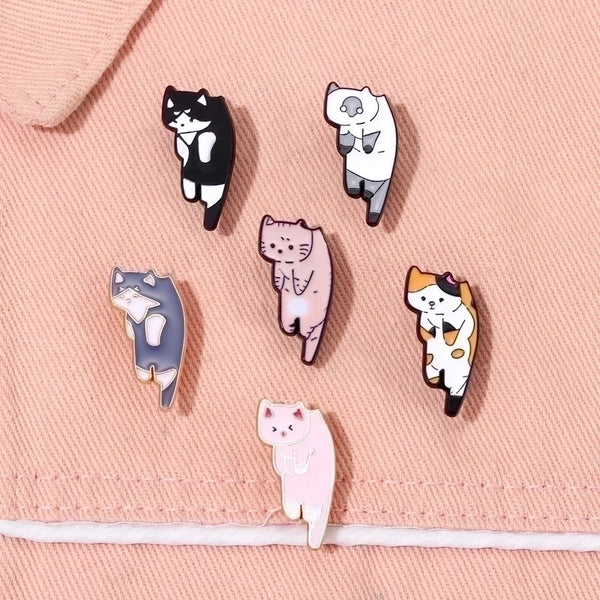 Fashion Pin Cat Alloy Stoving Varnish Unisex Brooches