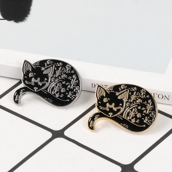 Fashion Pin Cat Alloy Stoving Varnish Unisex Brooches