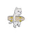 Fashion Pin Cat Alloy Stoving Varnish Unisex Brooches