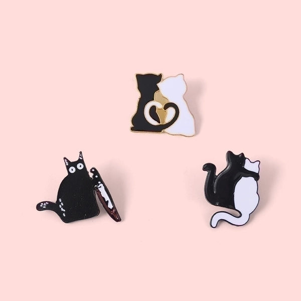 Fashion Pin Cat Alloy Stoving Varnish Unisex Brooches