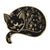 Fashion Pin Cat Alloy Stoving Varnish Unisex Brooches