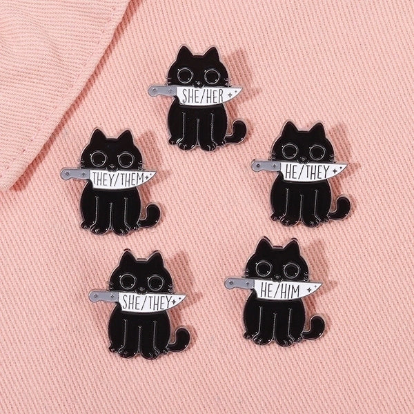 Fashion Pin Cat Alloy Unisex Brooches