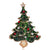 Fashion Pin Christmas Tree Alloy Inlay Rhinestones Unisex Brooches