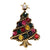 Fashion Pin Christmas Tree Alloy Inlay Rhinestones Unisex Brooches