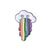 Fashion Pin Clouds Rainbow Heart Shape Alloy Enamel Unisex Brooches