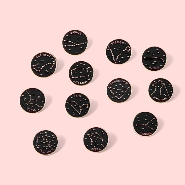 Fashion Pin Constellation Alloy Plating Unisex Brooches