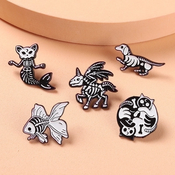 Fashion Pin Dog Fish Alloy Stoving Varnish Unisex Brooches