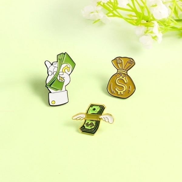 Fashion Pin Dollar Alloy Stoving Varnish Unisex Brooches