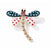 Fashion Pin Dragonfly Alloy Inlay Rhinestones Unisex Brooches