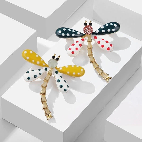 Fashion Pin Dragonfly Alloy Inlay Rhinestones Unisex Brooches