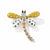 Fashion Pin Dragonfly Alloy Inlay Rhinestones Unisex Brooches