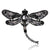 Fashion Pin Dragonfly Alloy Inlay Rhinestones Women'S Brooches