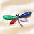 Fashion Pin Dragonfly Alloy Plating Artificial Gemstones Unisex Brooches