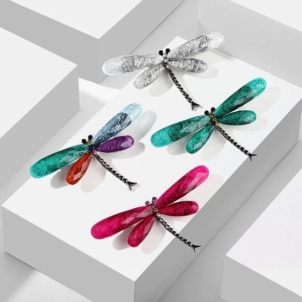 Fashion Pin Dragonfly Alloy Plating Zircon Unisex Brooches