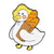 Fashion Pin Duck Alloy Stoving Varnish Unisex Brooches