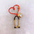 Fashion Pin Electrocardiogram Alloy Enamel Inlay Rhinestones Women'S Brooches