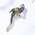 Fashion Pin Flamingo Butterfly Shell Alloy Inlay Artificial Diamond Women'S Brooches