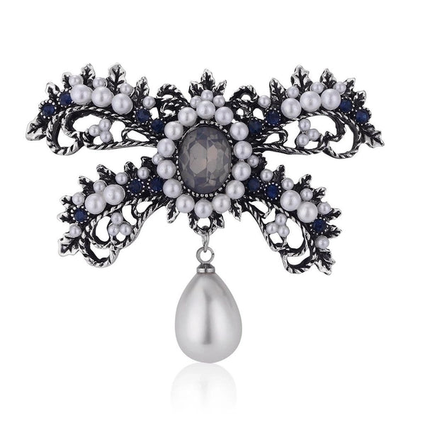 Fashion Pin Flower Alloy Diamond Women'S Brooches