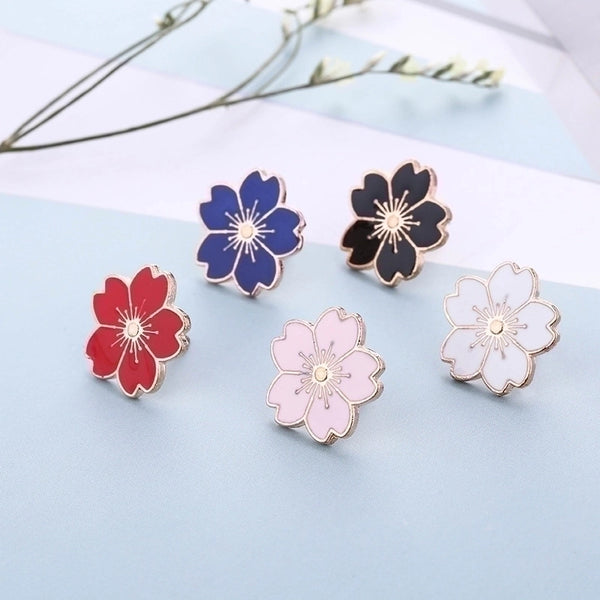 Fashion Pin Flower Alloy Enamel Women'S Brooches