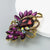 Fashion Pin Flower Alloy Inlay Artificial Gemstones Rhinestones Women'S Brooches