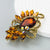 Fashion Pin Flower Alloy Inlay Artificial Gemstones Rhinestones Women'S Brooches