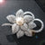 Fashion Pin Flower Alloy Inlay Artificial Pearls Rhinestones Women'S Brooches