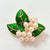 Fashion Pin Flower Alloy Plating Artificial Pearls Women'S Brooches