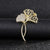 Fashion Pin Flower Alloy Plating Inlay Artificial Gemstones Pearl Women'S Brooches