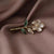 Fashion Pin Flower Alloy Plating Inlay Artificial Gemstones Pearl Women'S Brooches