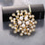 Fashion Pin Flower Alloy Plating Inlay Artificial Gemstones Pearl Women'S Brooches