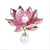 Fashion Pin Flower Alloy Plating Inlay Artificial Gemstones Pearl Women'S Brooches