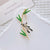 Fashion Pin Flower Alloy Plating Inlay Artificial Gemstones Pearl Women'S Brooches