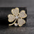 Fashion Pin Flower Alloy Plating Inlay Artificial Gemstones Pearl Women'S Brooches