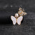 Fashion Pin Flower Alloy Plating Inlay Artificial Gemstones Pearl Women'S Brooches