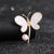 Fashion Pin Flower Alloy Plating Inlay Artificial Gemstones Pearl Women'S Brooches