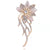 Fashion Pin Flower Alloy Plating Inlay Artificial Gemstones Pearl Women'S Brooches