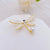 Fashion Pin Flower Alloy Plating Inlay Artificial Gemstones Pearl Women'S Brooches