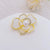 Fashion Pin Flower Alloy Plating Inlay Artificial Gemstones Pearl Women'S Brooches