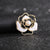 Fashion Pin Flower Alloy Plating Inlay Artificial Gemstones Pearl Women'S Brooches