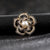 Fashion Pin Flower Alloy Plating Inlay Artificial Gemstones Pearl Women'S Brooches