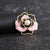 Fashion Pin Flower Alloy Plating Inlay Artificial Gemstones Pearl Women'S Brooches