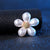 Fashion Pin Flower Alloy Plating Inlay Artificial Gemstones Pearl Women'S Brooches